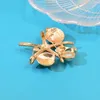 Pins, broscher Cindy Xiang Vintage Starfish Brosch Pins Smycken Gilla Rhinestone Pearl Broche Elegant Natural Shell Lady