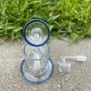 2021 6 인치 소형 미니 Dab Rigs 푸른 유리 봉 수도관 독특한 물 봉 10mm 그릇 Shisha Hookahs가있는 Heady Oil Rigs