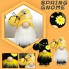 Cadeau de fête Bee Gnomes Peluche Spring Elf Gnome Poupée sans visage Jaune Noir Peluches Scandinave Tomte EWF6358