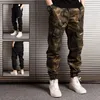Jeans Masculinos Streetwear Moda Homens Multi Bolsos Designer Casual Carga Calças macacões Hip Hop Jogadores Calças de Camuflagem Militar