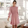 Abito primaverile per ragazze Boho femminile vintage da festa slim a maniche lunghe da donna dolce es Robe Vestido 210524