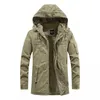 Men Cotton Winter Jacket Padded Mid-length Warm Outwear Snow Coats Windbreaker Multi-pocket Brand Jacket Men Parka 210928
