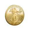 20pcs Non Magnetic 999 Fine Memorial US Eagle Craft Status Of American Liberty In God We Trust Gold Plated Souvenir Coin9914597