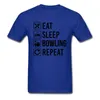 Herren T-Shirts Camiseta Con Texto en Negro Para Hombres, Camisa Citas de Comer Y Dormir, Bowlinger, Repetidor, El Mejor Regalo, Juvenil,
