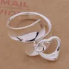 Cluster Ringen AR275 Sterling Ring, Mode-sieraden, Hart Opknoping/anoajeva Aoiajfpa Zilver Kleur