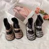 Boots Winter Kids Princess Baby Girls Brand Dress Shoes Children Black Leather Toddler Fashion Soft