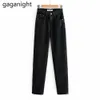 Ins Fashion Women Jeans Split Denim Wide Leg Pant Girls Long Spring Trousers High Waist Loose Pantalon Drop 210601