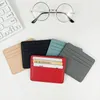 Mini męska PU Leather Student Student Card Holder Bank Thin Card Holder Multi-Slot Ultra-cienkie Uchwyt Karty Ladies Men's Coin Torebka