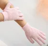 Household five finger shower glove frosted back rubbing Cleaning Gloves double-sided bath towel Organization DD585