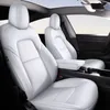 Moda couro PU capa de assento especial do carro para Tesla modelo 3 acessórios de decoração automática almofada protetora 1 conjunto