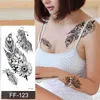 Fake Tatto Tijdelijke Tattoo Grote Patroon Stickers Waterdichte Mouw Hand Vinger Borst Tatoos Zwart Lichaamskunst voor Vrouw
