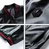 Men Faux Leather Jacket Motorcycle Spring and Autumn Thin Men's Jackets Baseball Collar Black Outwear Male Pu Leather Coats Men 211110