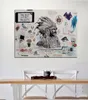 Wes Lang Flying Death Paint Poster Print Home Decor inramad eller oramamad POPAPER MATERIAL3118