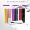 5 / 7PCS 5 ml Portable Tom Refillerbar Parfymfjädring Sprayflaskor Parfymflaska Metallglas Parfymbehållare Atomizerflaska