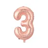 Ballons numériques 32 pouces, 50 pièces/lot, en aluminium, chiffres 0-9, décorations pour fête d'anniversaire et de mariage, vente en gros