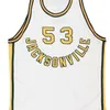 Nc01 Jacksonville University College jersey Artis 53 Gilmore Basketball Throwback Jersey custom embroidery green white size S-5XL