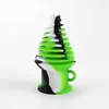 New design silicone smoking pipes colorful percolator bubbler tobacco hookah Spoon Pipe Food grade factory price