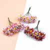 Decorative Flowers & Wreaths 10 Pcs Daisy Silk Artificial Flower Bouquet For Home Wedding Scrapbooking Gift Box Decoration DIY Wreath Craft