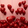 10 pouces Double couche rouge amour coeur ballon salle de mariage fond décoration ballons fête d'anniversaire mise en scène décoration