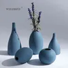 Wizamony Nieuwe aankomst Europa Style Vazen Retro Brickware Terra-Cotta Ceramic Modern Tabletop Flower Vase for Home Decoration 210409