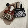 Сумки на ремне леопардовый печать сумки женской кожи большой емкости Tote 2021 мода роскошные животные принты дамы дизайнер