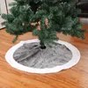 Dekoracje świąteczne 90 cm drzewa Spódnica Baza Faux Fur Floor Mata Pokrywa Xmas Party Decor
