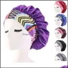 Beanie/Skl Caps Hats & Hats, Scarves Gloves Fashion Aessories Brand Women Satin Night Beauty Salon Sleep Cap Er Hair Bonnet Silk Head Wide E