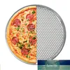 6/7/8/9/10/11/12 inches aluminium pizza pan förtjockta non-stick pizza bakplatta net runda pizza mesh pannor diy bakning verktyg fabrikspris expert design kvalitet senaste stil