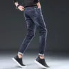 Kstun Mens Jeans Brand Stretch 2021 Slim Fit Сплошные синие повседневные джинсовые штаны полная длина мужские брюки джинсы ковбоев Жан Hombre X0621
