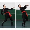 Bühnenkleidung Chinesisches Volkstanzkostüm Unisex-Performance-Praxis-Wettbewerbskleidung 4-Farben-Langarm-Mongolische Bekleidung237P
