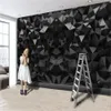3D Klasik Modern Duvar Kağıdı Geometrik Siyah Üçgen High-end Duvar Oturma Odası Yatak Odası Mutfak Ev Dekorasyonu Boyama Duvar Kağıtları