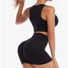 Femmes adapter Camo sans couture Shorts taille haute Booty Gym Shorts profond U soutien-gorge court Fitness course court vêtements de sport