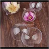 Decorations Transparent Fillable Decoration White Ball Clear Bauble Ornament Supply For Romantic Wedding Christmas Tree 50Mm80Mm Wen44 Cbo2G