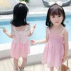 Tjej baby kläder prinsessan klänning för barn födelsedagsfest toddler klänningar barn i 1-6 år gamla tjejer p726 210622