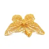 Colar de corrente com pingente de borboleta oca 18k ouro amarelo cheio de filigrana grande joia presente254q