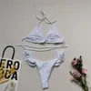 Kvinnors badkläder sexiga kvinnor ren färg 2022 sommarstil lady bandage bikini set push-up bh bathing kostym brasilianska biquini baddräkt