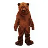 Costume da mascotte di orso bruno di Halloween Personaggio a tema dei cartoni animati Festival di carnevale Vestito operato da Natale Taglia per adulti Festa di compleanno Vestito da esterno