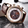 Wristwatches Wristwatch Mens Watches BENYAR Top Quartz Watch Men Gold Chronograph Military Leather Clock 2021 Reloj Hombre