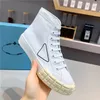 Designer Shoe Women Nylon Shoes Gabardine Canvas Sneakers Wheel Lady Trainers Loafers Platform Solid Heighten Shoe With Box High 5A Quality 10Q1
