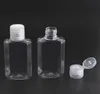 30 мл 60 мл пустой пластиковую бутылку с помощью прозрачной квадратной формы квадратный формы для макияжа жидкости.