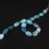 15.5 "/brin de pierre d'apatite bleue naturelle en forme de pépite à facettes pendentif perles, pierres précieuses brutes perles en vrac pour la fabrication de bijoux de bracelet