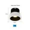 Downlight Faretto da incasso antiriflesso Faretti LED rotondi 7W 12W 24W Dimmerabile 110V 220v 38ﾰ Lampada da soffitto Bianco caldo per l'illuminazione del soggiorno