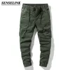 Letnia Army Green Jogger Mężczyźni Spodnie Cargo Outdoor Tactical Casual Luźna Klasyczna Multi-Pocket Duży rozmiar 210715