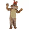 2022 Hochwertiges Beige Kaninchen Ostern Maskottchen Kostüm Halloween Weihnachten Fancy Party Kleid Cartoon Charakter Anzug Karneval Unisex Erwachsene Outfit