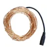 Edison 2011 10m 100Leds DC conector LED LED SLIVER CURBO ARIGENTE DE CORRA DE FAIRA LIGHT HOME FACTORY Lâmpada decorativa