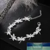 Ny 925 Silver Complete Dragonfly Chain Armband för feminin Charm Bröllop Förlovning Mode Kväll Party Jewe Fabrikspris Expert Design Kvalitet Senaste Style