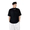 Idefb Summer Fashion Half Sleeve Base T-shirt Design Black White Cusal Slim Moda Tee Topy Koreański Trend Odzież 9y7541 210524