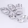 Stainless Steel Seasoning Dish Barbecue Seasonings Salt Dishes Olive Oil Vinegar Salts Spice Ginger Plate Home Kitchen Tool BH5112 TYJ