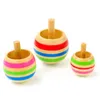3pcs Wood Flip Over Top Tippie Top Spinning Top Magic Toy Kids Toys Boys Favor Gift Q0528