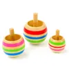 3 pcs madeira flip sobre top tippie top girando top mago brinquedo crianças brinquedos meninos favorecer presente q0528